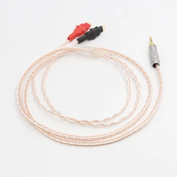 Kvalitný 2.5 mm TRRS VYVÁŽENÉ Kábel Pre HD650 HD600 HD660s Silver a Medi Twisted slúchadlá inovované kábel