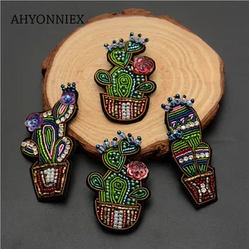 AHYONNIEX India Hodváb Badage Kaktus Škvrny DIY nášivka Pin Na duševné Brošňa Oblečenie, Topánky, Tašky Dekorácie Tvorivé Odznak