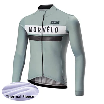 Morvelo teplé zimné mužov thermal fleece, cyklistika dres kvalitné cyklistické oblečenie na bicykli tričko nosiť mtb