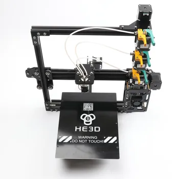 HE3D Najnovšie EI3 triple color veľké tlač veľkosť 3 v 1 z vytláčacie 3D printer kit s 2rolls vlákna+SD kartu ako darček