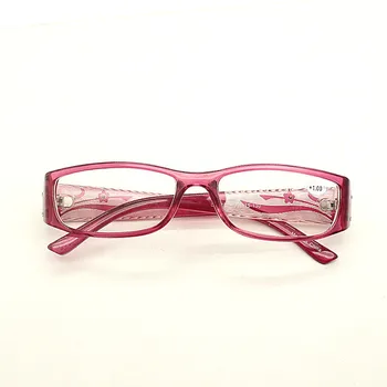 Ružové Červené Odrazové Imitácia Diamond Okuliare na Čítanie Ženy Oválne Mačka Okuliare pre Čítačku +1.0 +1.5 +2.0 +2.5 +3.0 +3.5 Diopter