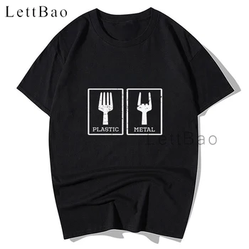Ťažkých Kovov Pommes Vidlica Grafiky Vytlačené T-shirts Nadrozmerné Harajuku pánske Oblečenie Vintage T Shirt Mužov Hip Hop Oblečenie 2020