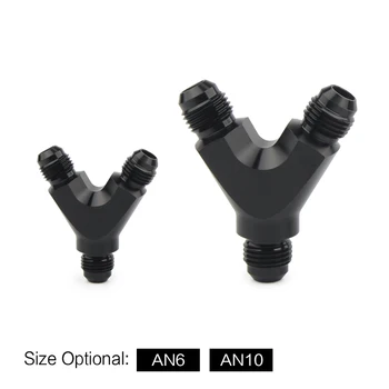AN6 AN10 Hliníkové Y Blok Adaptér Príslušenstvo Adaptér Black Y Typu Olej Potrubia Spoločné
