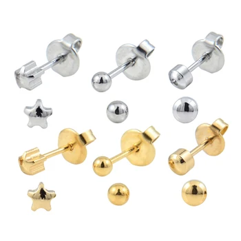 6 Párov Ear Piercing Stud Náušnice Tvary Tela Šperky 20 Rozchod Klincami Hypoalergénne