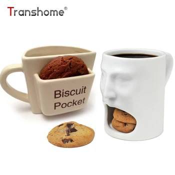 Transhome Tvorivé Káva Hrnček S Biscuit Cookie Dezert Vrecku Vtipný Hrnček Keramické Hrnčeky Na Kávu, Čaj Pohára Cestovných Šálku Kávy