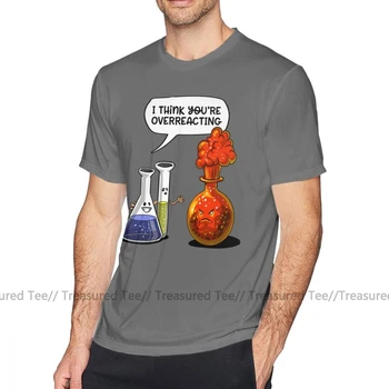 Chémia T Shirt Chémie Ste Overreacting Zábavné Vedy T-Shirt Lete Short-Sleeve Tee Tričko Bavlna Mužov Grafické Tričko