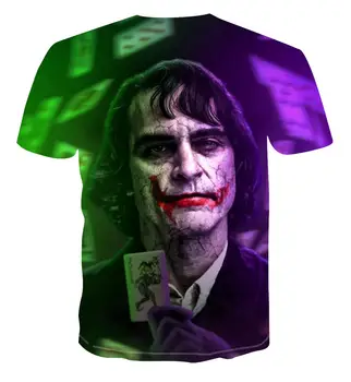 Joker Sexy Harley Quinn Série Tlačených 3D T-shirt Okrúhlym Výstrihom, Krátky Rukáv Ženy Tees Mužov Bežné tričká Topy Pohode Streetwear