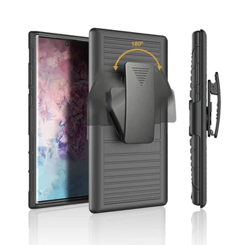 ťažké brnenie ochranného puzdra Kruh Grip Robustný Stojan Opasok Závesu Magnetický držiak do Auta Pre Samsung Galaxy Note 10+ 6.8