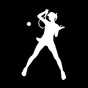 Aliauto Auto Nálepky Krásne Ženy tenista Automobily Príslušenstvo PVC Kotúča, pre Kia Rio 3 Mustang Renault,14 cm*9 cm