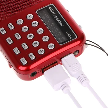 Mini LCD Digitálny Audio FM Rádio, Reproduktor, USB, Micro SD TF Kartu, MP3 Prehrávač Hudby