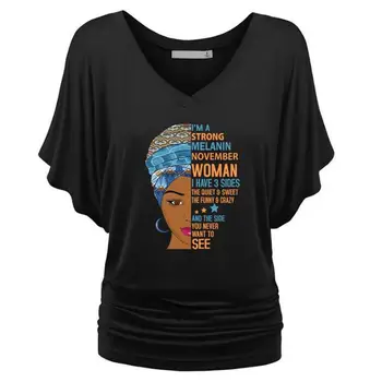 Nový Príchod T-Shirt Pre Ženy Silný Welanin Novembra Listov Tlač Lotus Sleeve T-Shirt Žena Plus Veľkosť