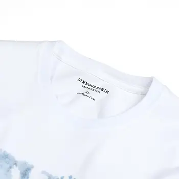 SIMWOOD 2020 Lete Nové umelecké tlače t-shirt mužov bavlna zodpovedajúce pár tričko priedušná značku oblečenia topy SJ120092