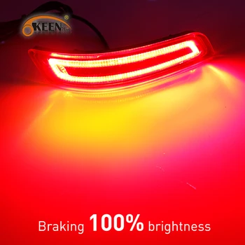 2 ks Auto LED Zadný Nárazník Reflecotr Svetla Pre Toyotu Corolla 2016 2016 2017 2018 Brzdy hmlové Svetlo Dynamické Zase Signál