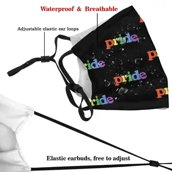 Pride Retro Gay Pride Umývateľný Dospelých, Deti Filter Úst Maska Pride Vlajka Queer Lgbtq Gay Retro Lesbické Rainbow Vintage Núdzi