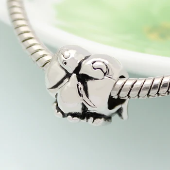 List kúzlo doprava zadarmo DIY korálky Penguin rodiny zviera pôvab korálky fit Pandora náramok náhrdelník