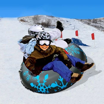 120 cm Nafukovacie Snehu Rúrka PVC Snehu Loď Snow Rider Sánky w/ Rukoväť v Spodnej časti pre Dospelých Dieťa Zimné Snowboarding Vznášala Lyžovanie Rada