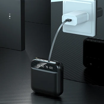20000mAh Mini Power Bank Vstavaný USB Typu C Kábel Prenosné Nabíjačky Pre Xiao iPhone 11 pro Samsung S10 S20 Batérie Poverbank