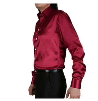 ZOEQO nové módne Mužov Slim fit kvalitný hodváb Dlhý Rukáv smoking Tričká Pánske šaty, Košele camisa masculina camisa sociálne