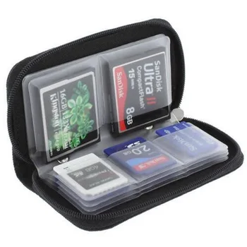 Pamäťová Karta, puzdro, Držiak Peňaženka Pre CF/SD/SDHC/MS/DS 22 Kus 4CF karta + 18 SD Kartu