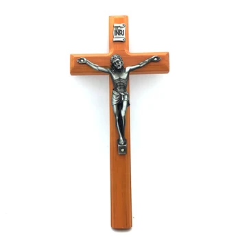 28 cm Starožitné Strieborné Prevedenie Ježiša Krista Ručné Kríž Stene Kríž Drevený Katolícky Kríž Visí na Kríže Domov Stenu Decor