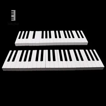 Tooyful 1 Sada 52 Klávesy, Piano Keytops Klávesnice Náhradného Kľúča Top s Lesklý Povrch Klavír DIY Príslušenstvo na Údržbu Auta