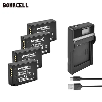 Bonacell 1500mAh LPE17 LP E17 LP-E17 Batérie+LCD Duálny Nabíjačka pre Canon EOS 200D M3 M6 750D 760D T6i T6s 800D 8000D Kiss X8i L50