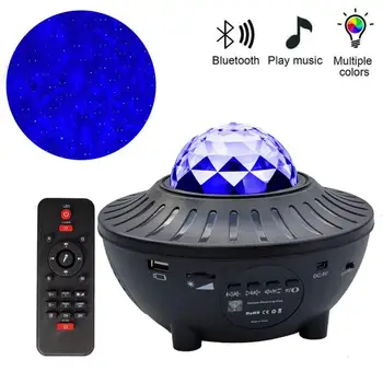 Farebné Sky Galaxy Star Projektor Blueteeth USB Hlasové Ovládanie Hudobného Prehrávača LED Nočné Svetlo Vianočné Projektor Lampa Laserové Svetlo