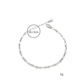 Flyleaf Kríž Reťazca Kruhu Reálne 925 Sterling Silver Náramky Pre Ženy Kvalitnú Módu Jemné Šperky, Náramky & Bangles