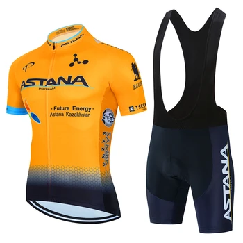 2021 Tím ASTANA Cyklistické Dresy Bicykli Nosiť oblečenie, Quick-Dry bib gélové Sady Oblečenia Ropa Ciclismo uniformes Maillot Športové Nosenie