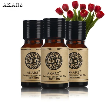 AKARZ Neroli Cypress Mandľový esenciálny olej sady Pre Aromaterapeutická Masáž Kúpeľ pokožku tváre starostlivosť o 10 ml*3