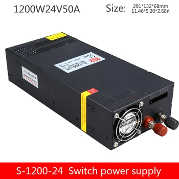 S-1200W-24V50A high power switching power supply 1200W priemyselné transformátor 220 24 DC jednej skupiny výstup