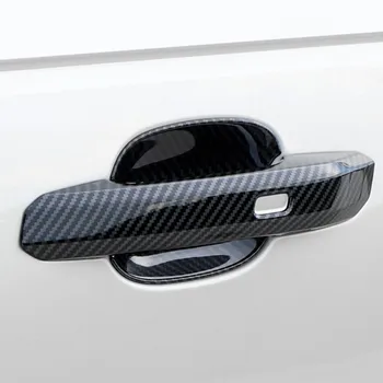 Auto Styling kľučky Dekorácie Rám, Kryt Pre Audi A4 B9 2017-2019 LHD Uhlíkových Vlákien Farba Doorknob Výbava Auto Príslušenstvo