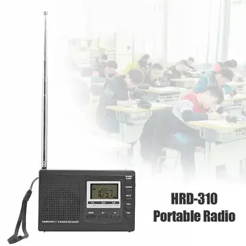 HRD-310 Rádio FM, MW SW Digitálny Budík, FM Rádio Prijímač, w/Slúchadlá Prehrávač Hudby Reproduktor