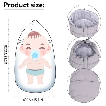 Dieťa Extrakt Obálky Novorodenca Spací Vak Pre Bábätko Kočík Sleepsacks Footmuff Zime Teplé Vonkajšie Baby Cocoon 0-12M
