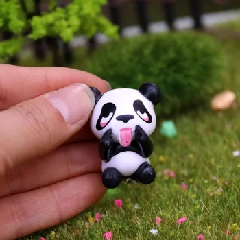 Roztomilý Malý Panda Dieťa Mýval Cake Decoration Micro Krajiny Bábiky, Dekorácie DIY Materiálu, Montáž Terénne Prvok