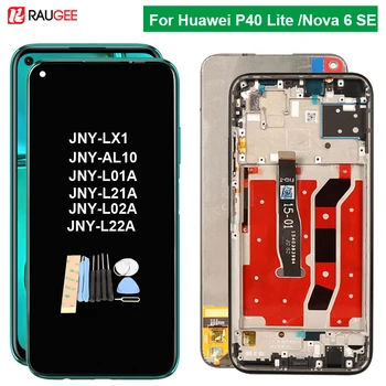 Displej Pre Huawei P40 Lite Obrazovke Mult Dotyk Digitalizátorom. Obrazovke Náhradná Pre Huawei P 40 Lite Nova 6SE Dotykový Displej LCD