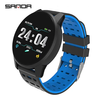 SANDA smart Pánske hodinky ženy monitorovanie srdcovej frekvencie zdravie športové digitálne hodinky, budík Bluetooth náramok relogio masculino