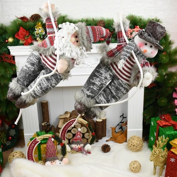 Veselé Vianoce Bábiky s Slučiek Roztomilé Bábiky na Vianoce a Nový Rok Hnedé Plyšové Hračky, Darčeky nočná mora Pred Vianocami