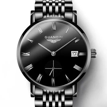 GUANQIN 2019 Relogio Masculino business pánske hodinky Automatický dátum hodiny muž pánske hodinky top značky luxusné nepremokavé dátum