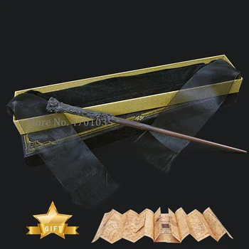 32 Druhy Kovové Jadro Potter Magic Wands Cosplay Voldemorte Ron Hermiona Magická Palička pás s nástrojmi Box s Mapa Dary