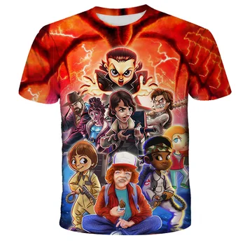 Deti Oblečenie Zvláštnejšie Veci Sezóna 3 T Shirt Dievča Grafické T-shirt Tee Košele Zábavnej 3D detské Oblečenie na Jeseň Topy Kostým