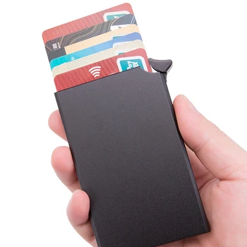 ZOVYVOL RFID Anti-theft Smart Peňaženky Tenké ID Karty Prípade Unisex Automaticky Pevné Kovové Banka Kreditnej Karty Držiteľ Business Mini