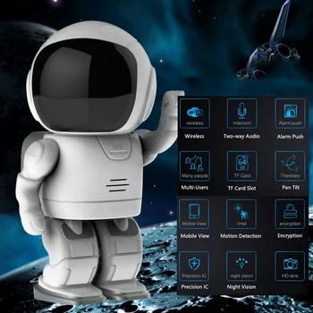 HQCAM 1080P Astronaut Robot IP Kamera Wifi Bezdrôtové P2P Ochranný Dohľad, Nočné Videnie IR Home Security Robot Baby Monitor