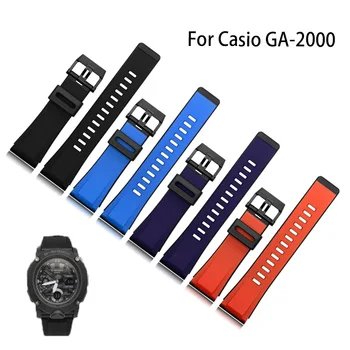 Silikónové Gumy Watchband pre Casio GA 2000 Sledovať Popruhy Vodotesné Hodinky, Náramok Športové Náramkové hodinky Silikónový pre Casio