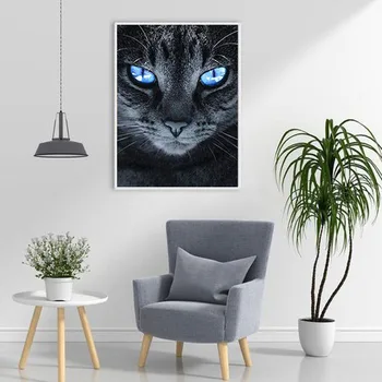 Plné Námestia/Kolo Vŕtať 5D DIY Diamond Maľovanie Mačka Cross Stitch Diamond Výšivky Zvieratá Kamienkami Obraz Domova Darček