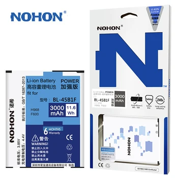 Pôvodné NOHON Batéria Pre LG V10 P880 G3 G4 G5 BL-45B1F BL-53QH BL-53YH BL-51YF BL-42D1F Náhradnú Lítium-Polymérovej Batérie