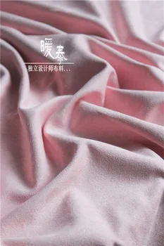 Tenké Matné Semiš Textílie Ružová Faux Suede Fleece Kuracie Fleece DIY Jeseň Zimný Kabát Oblečenie Dizajnér Textílie 0,4 mm