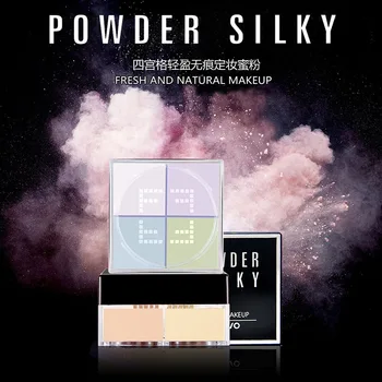 1pcs 4 Farby Loose Powder Transparentné Dokončovacie Prášok Oil Control Vodeodolný make-up, Kozmetické Pre Povrch Kože Tváre