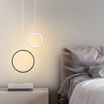 LED Prsteň prívesok lighs minimalistický tvorivé osobné jedáleň, kuchyňa, schodisko, spálňa, nočné lampy