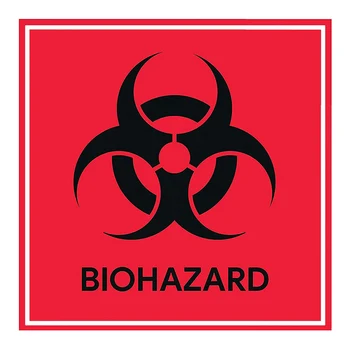 12 KS Biohazard Nálepky Známky Nebezpečných Materiálov Výstražný Štítok Nálepky, Nálepky Vodotesný pre Laboratóriá, Nemocnice Priemyselné Použitie